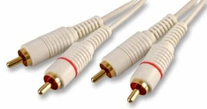 PRO SIGNAL - Câble Phono (RCA) Male 2x vers 2x Male, 5m Blanc - Photo 1/1