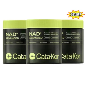 1-3x Cata-Kor 500mg -NAD+ Supplement for Skin Aging Support, Energy,&Focus M2C5 - Picture 1 of 14