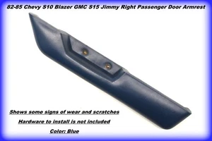 82-85 Chevy S10 Blazer 83-85 GMC S15 Jimmy Blue RH Passenger Door Armrest 84 OEM - Picture 1 of 11