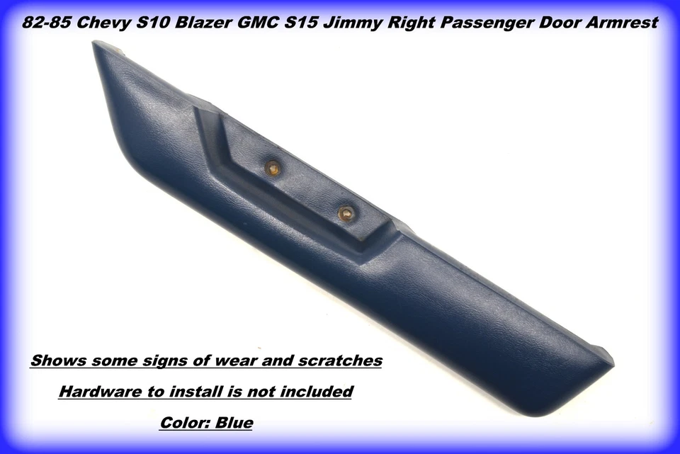 82–85 Chevy S10 Blazer / GMC S15 Jimmy apoio de braço de porta destro fabricante de equipamento original – interior azul 84 - Imagem 1 de 4