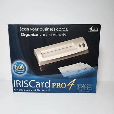 IRIS Card Pro 4 Business Card Scanner Scan 600 Buisness Cards Per Hour - Read Ds - Image 1 of 3