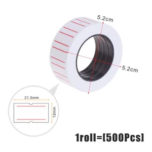 1 Roll(500 Labels) White Self Adhesive Price Label Tag Stickers Office Supplies - Picture 1 of 11