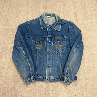 Vintage Roughshod Denim Jacket Mens Medium Blue 1970s Button Up Western - Image 1 of 4