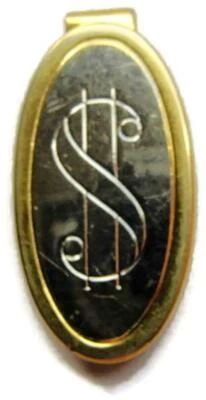 Money Clip Dollar Sign Pierre Cardin Wallet Credit Card Cash Holder Vintage - Image 1 of 4