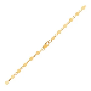 14k Yellow Gold Bracelet with Polished Circles (3.90 mm) - Picture 1 of 4