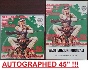 Walter Rizzati Bud Spencer Grau-Grau-Grau AUTOGRAMMIERT 45" Vinyl 7" SIGNIERT Partitur - Bild 1 von 11