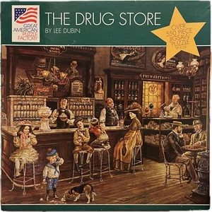 Used Great American Puzzle Factory 550 Piece Jigsaw Puzzle "The Drug Store" - Picture 1 of 1