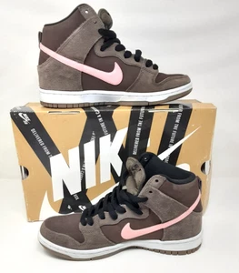 Nike Dunk Pro SB High Smoke / Chocolate Pink  Size 6.5 With Box - Picture 1 of 13