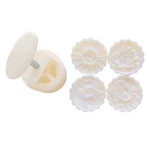 Plastic Mooncake Mold 150-185g Flower Stamps Biscuit Cookie Cutter Mould Baking - Picture 1 of 7