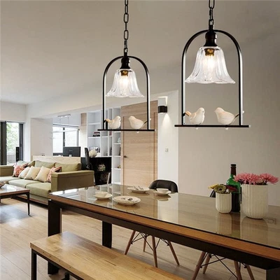 Современная резиновая птичья люстра крепление бар кафе подвесной свет креативный потолочный лам - Изображение 1 из 4