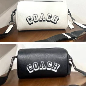 COACH CAJ41 Axel Crossbody Bag ( White / Black ) Leather Outlet Products - Picture 1 of 16
