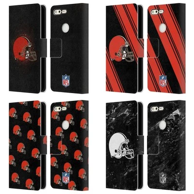 OFFICIAL NFL CLEVELAND BROWNS ARTWORK LEATHER BOOK CASE FOR GOOGLE PHONES - Image 1 of 4