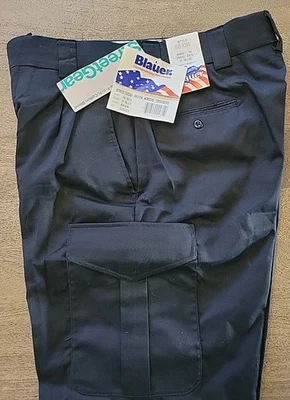 Blauer Police/Uniform Pants Side Pocket Women 14 Rg  P Blue Rayon Style 8810W  - Image 1 of 4