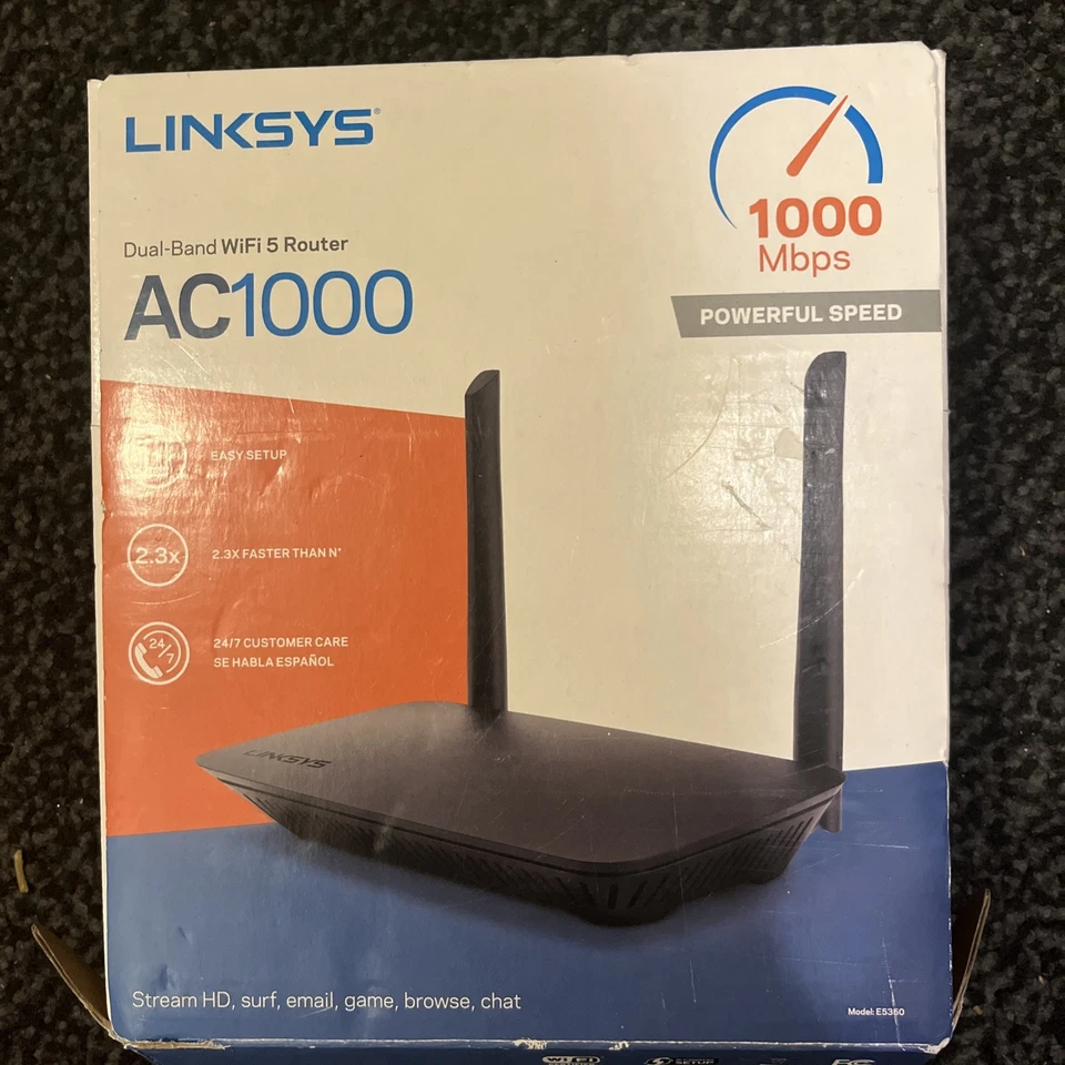 LINKSYS Dual-Band WiFi 5 Router AC1000 (E5350) - NEW™ - Image 1 of 4