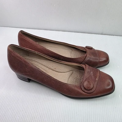 Trotters "Dionne" T1459-633 Mujer Talla 7.5 Cuero Rojo Estrecho Foto 1 de 4