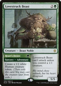 [MTG] Lovestruck Beast // Heart's Desire (165) (ELD) casi nuevo - Imagen 1 de 1