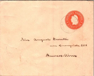 ARGENTINA 1902 POSTAL HISTORY VINTAGE STATIONERY COVER ADDR & POSTMARK - Picture 1 of 2