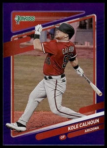 2021 Donruss #119 Kole Calhoun Holo Purple Arizona Diamondbacks - Picture 1 of 2