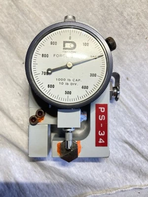 MEDIDOR DE COMPRESIÓN SERIE X DILLON 1000 LB. TAPA. 10 lb. DIVISIÓN FUNCIONA BIEN. Foto 1 de 4