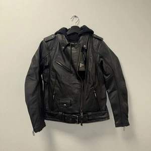 Harley-Davidson Biker Hoodie Damen Potomac 3-in-1 Lederjacke Medium Neu - Bild 1 von 12