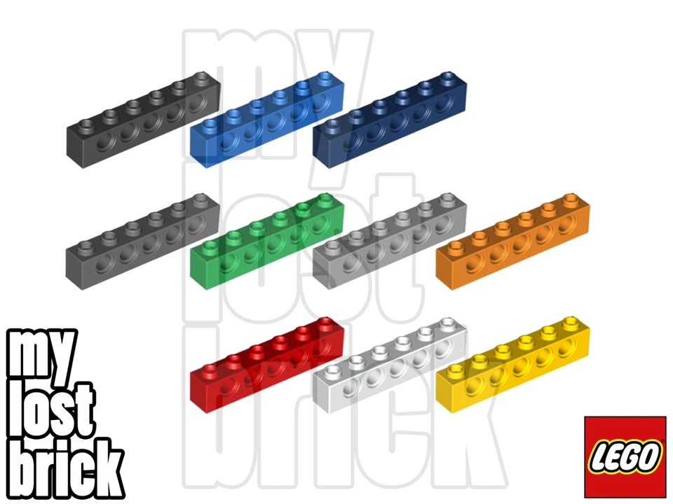 LEGO - Teil 3894 - Technic Steine 1x6 mit Löchern + NEU + FARBE / MENGE WÄHLBAR