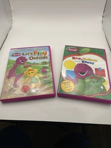 Barney DVDs Let’s Play Outside And Red, Yellow And Blue - Picture 1 of 5
