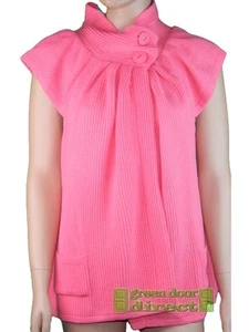 Lili Womens Coral Pink Sleeveless Cardigan Top  14  Large  Fast Free UK Shipping - Picture 1 of 1
