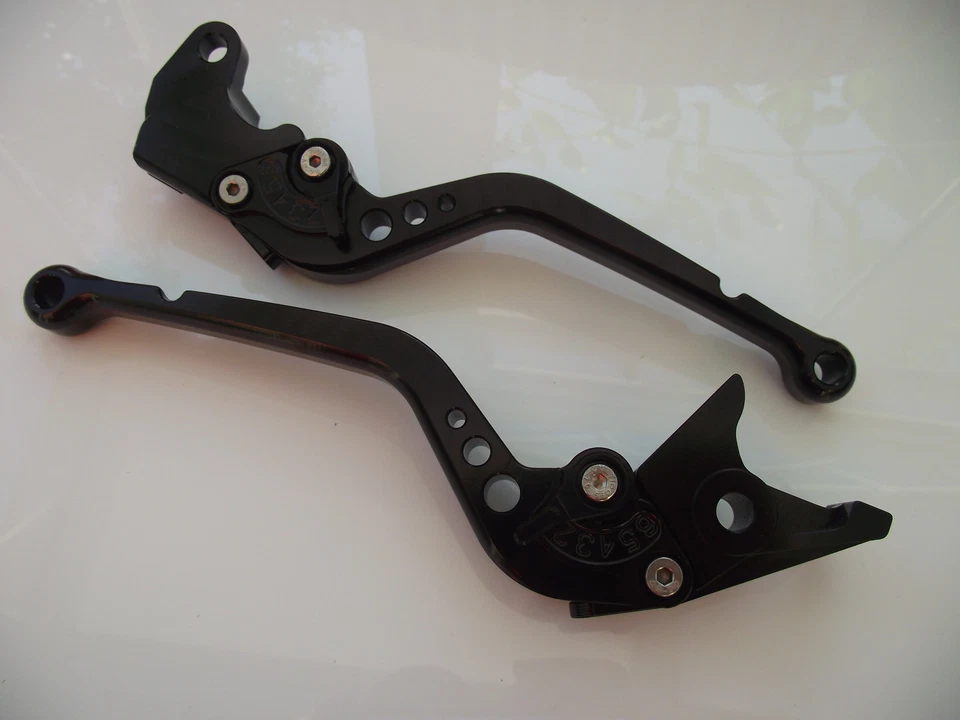 Suzuki 600/750 KATANA (1998-06), alavancas CNC ajustadores longos preto/preto, F14/S650 - Imagem 1 de 1