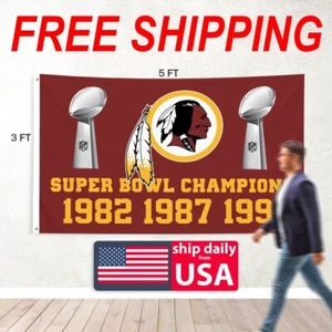 Redskins FLAGGE 3X5 Washington Banner American Football Neu Kostenloser USA Versand - Bild 1 von 12