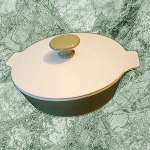 CorningWare Salbei und Weiß Auflaufform Retro Backform mit Deckel Neuwertig - Bild 1 von 8