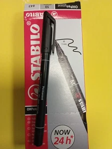 Pennarello permanente OHPen Stabilo 841/46 - Nero - Superfine - 0,4 mm - Foto 1 di 2