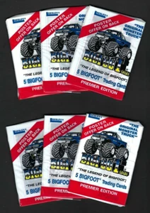 1 1988 Leesley Bigfoot Original Monster Truck Sealed ungeöffnet Pack 5 Karten - Bild 1 von 2