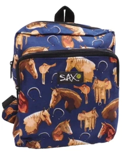 Vintage Sax Tote Horse Equestrian Saddle Crossbody Adjustable Strap Blue Y2K - Picture 1 of 10