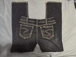 BRAND NEW W/O TAGS WOMENS SILVER JEANS 33x32 - Picture 1 of 4