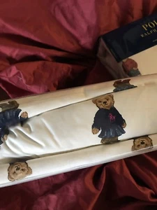 RALPH LAUREN POLO TEDDY BEAR WHITE 3 PC TWIN SHEET SET girl - Picture 1 of 4