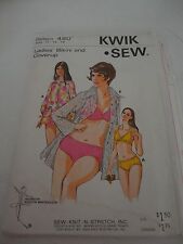 Vintage Kwik Sew 480 Bikini and Cover up Pattern uncut Size 12 14 16