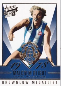 AFL 2014 Select North Melbourne - Malcolm Blight Brownlow Medal Card No.BG29 - Picture 1 of 2