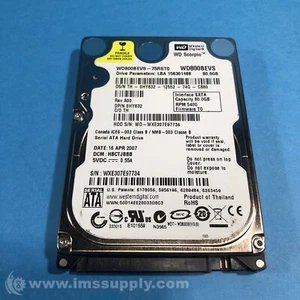 Western Digital WD800BEVS-75RST0 Hard Drive, 80 GB USIP - Picture 1 of 3