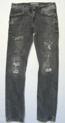 Jeanshose W31 Herren Grau Löcher Destroyed Look Merish - Bild 1 von 4