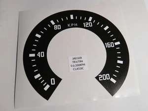 Tacho Aufkleber JEAGER MPH in KPH Triumph TR3 TR4 TR4A IRS "CLASSIC" - Bild 1 von 3