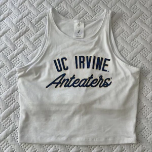 Camiseta sin mangas deportiva deportiva UCI UC Irvine Anteaters para mujer talla pequeña blanca - Imagen 1 de 7