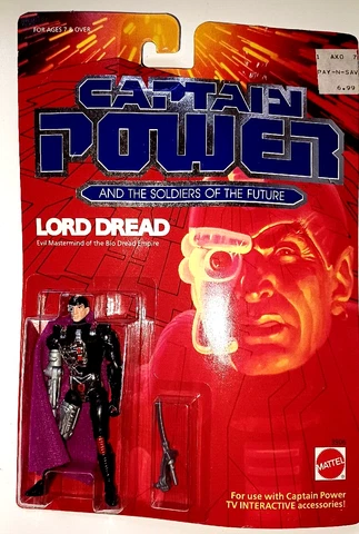 1987 Mattel Captain Power LORD DREAD figure New Sealed Cover