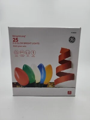 25 GE String  Christmas Multi-Color C-9 Incandescent Big Bulb Holiday Lights - Image 1 of 4