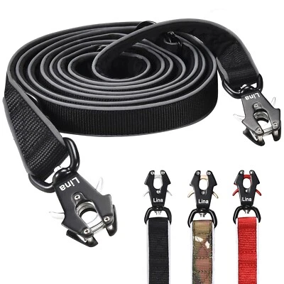 Lina Hundeleine- 2M - Verstellbare & Doppelleine –Neopren-Umhängeleine Laufleine - Bild 1 von 4