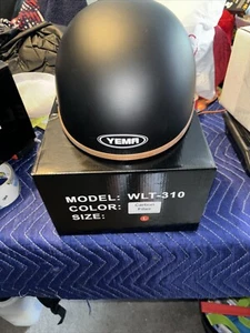 YEMA WLT-310 Carbón Fiber Half Helmet Scooter Motorcycle Open Face Large - Foto 1 di 4