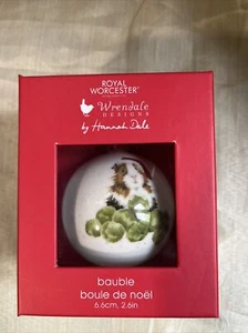 Portmeirion Royal Worcester Hannah Dale SPROUT CHRISTMAS BAUBLE GUINEA PIG - Picture 1 of 5