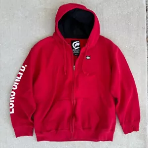 Ecko Unltd Jacket Full Zip Long Sleeve Mens XL Red and Black Y2K Vintage - Picture 1 of 9