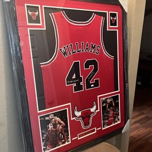Scott Williams Authentic Autograph Framed Jersey Chicago Bulls The Last Dance !! - Picture 1 of 7