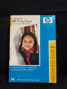 ADVANCED HP INJET PHOTO PAPER GLOSSY 100 Sheets 4" x 6" New Unopened Box - Picture 1 of 2