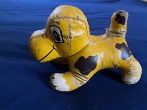 Vintage Wachstuch Stofftier Hundespielzeug (Pluto?) 50er Jahre - Bild 1 von 8